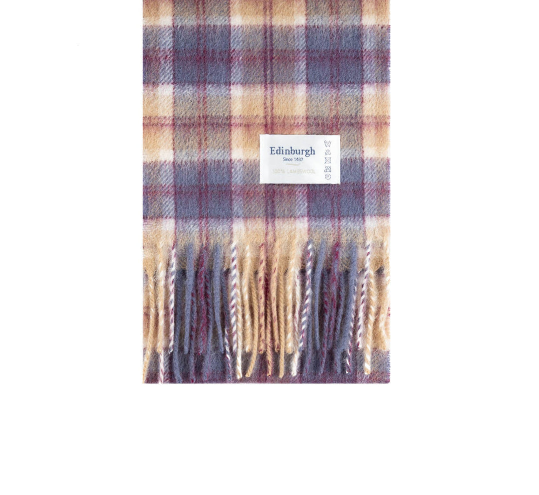 Mini Edinburgh Lambswool Tartan Scarf Bannockbane Navy