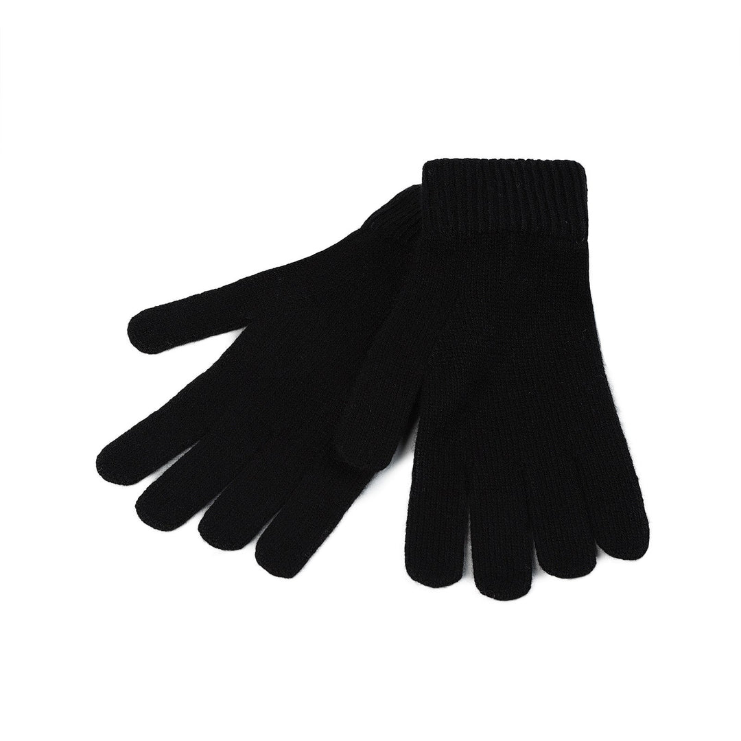 100% Cashmere Plain Glove Gents Black - Dunedin Cashmere