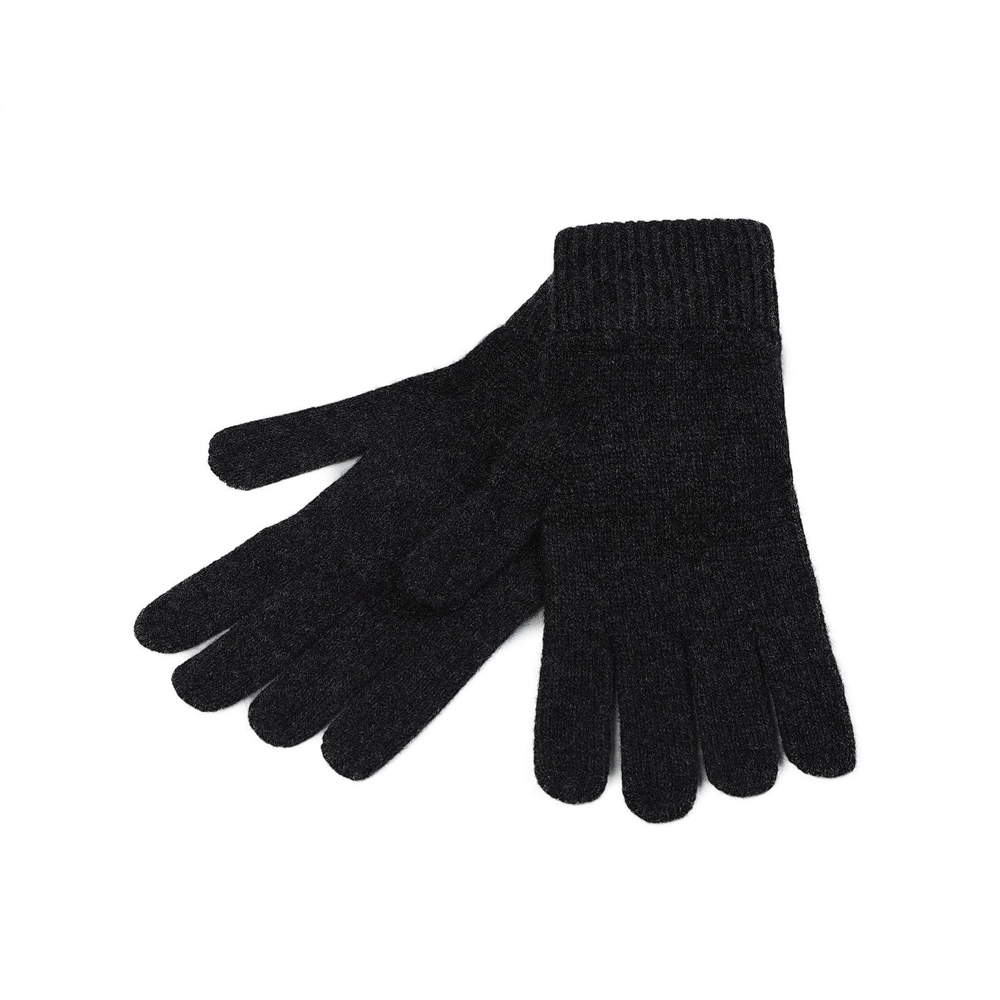 100% Cashmere Plain Glove Gents Charcoal - Dunedin Cashmere
