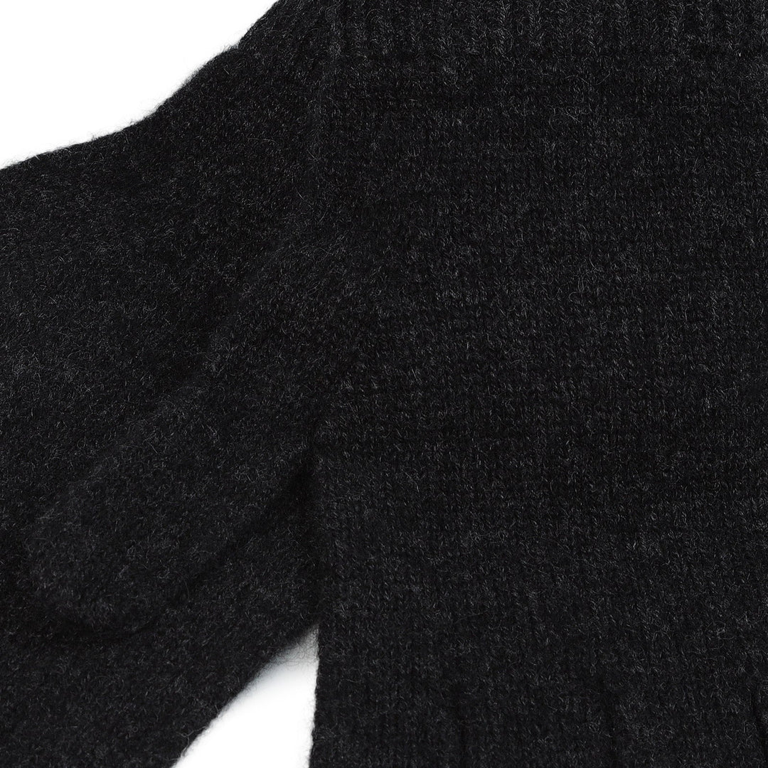 100% Cashmere Plain Glove Gents Charcoal - Dunedin Cashmere