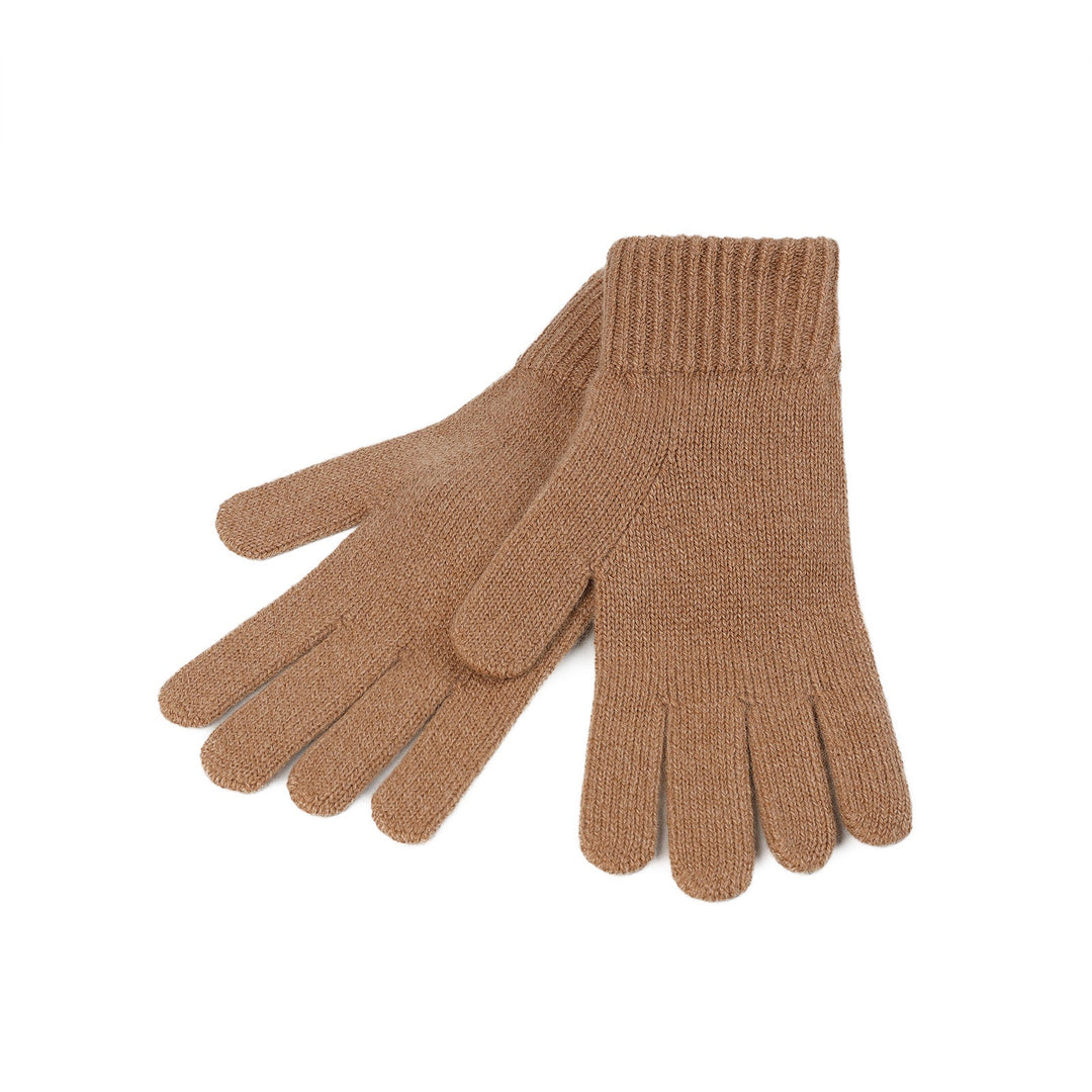 100% Cashmere Plain Ladies Glove Camel - Dunedin Cashmere