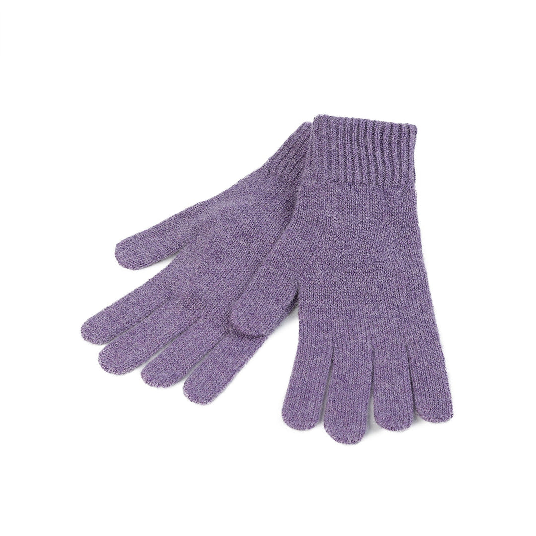 100% Cashmere Plain Ladies Glove Heather - Dunedin Cashmere