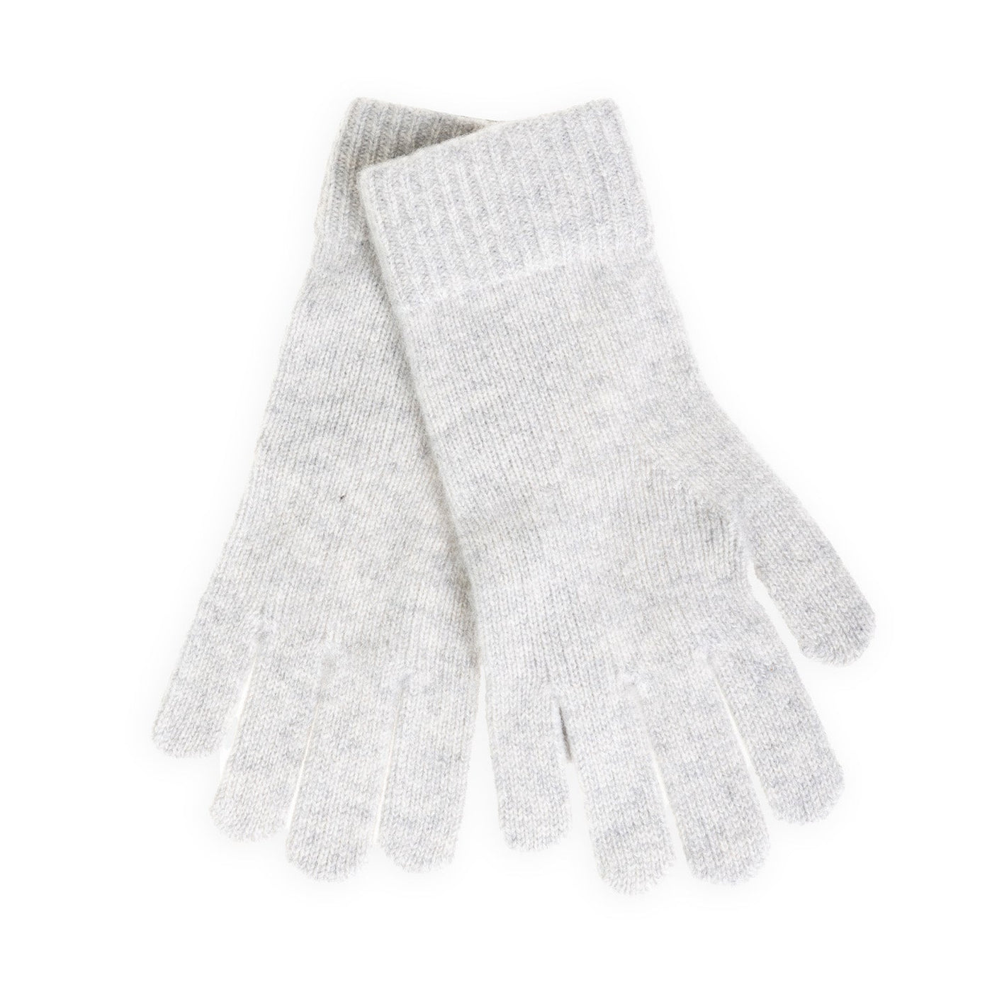 100% Cashmere Plain Ladies Glove Light Grey - Dunedin Cashmere