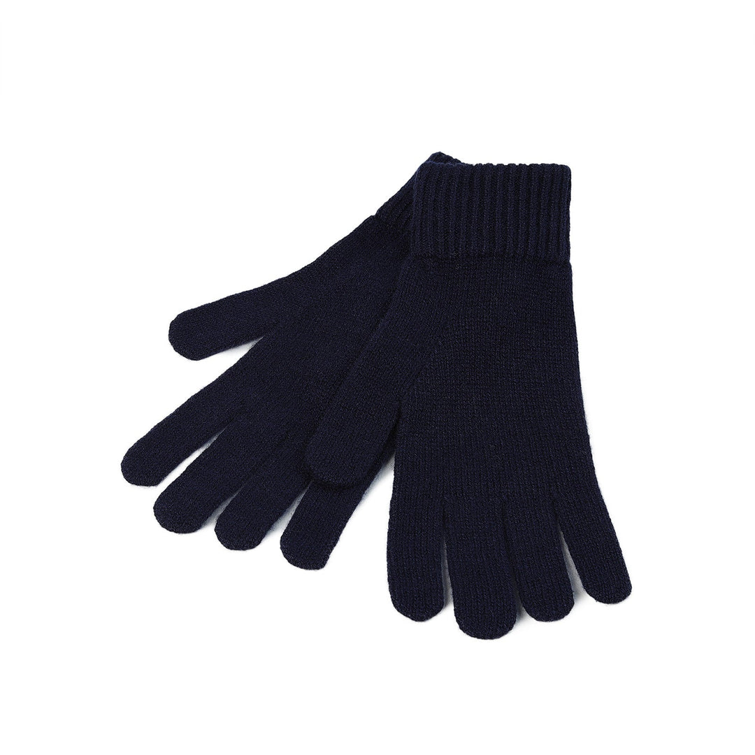 100% Cashmere Plain Ladies Glove Navy - Dunedin Cashmere