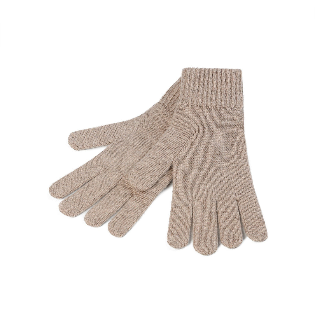 100% Cashmere Plain Ladies Glove Sand Beige - Dunedin Cashmere