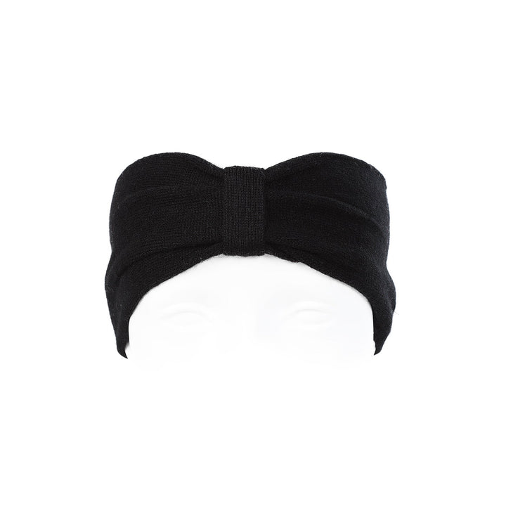 100% Cashmere Plain Ladies Headband Black - Dunedin Cashmere