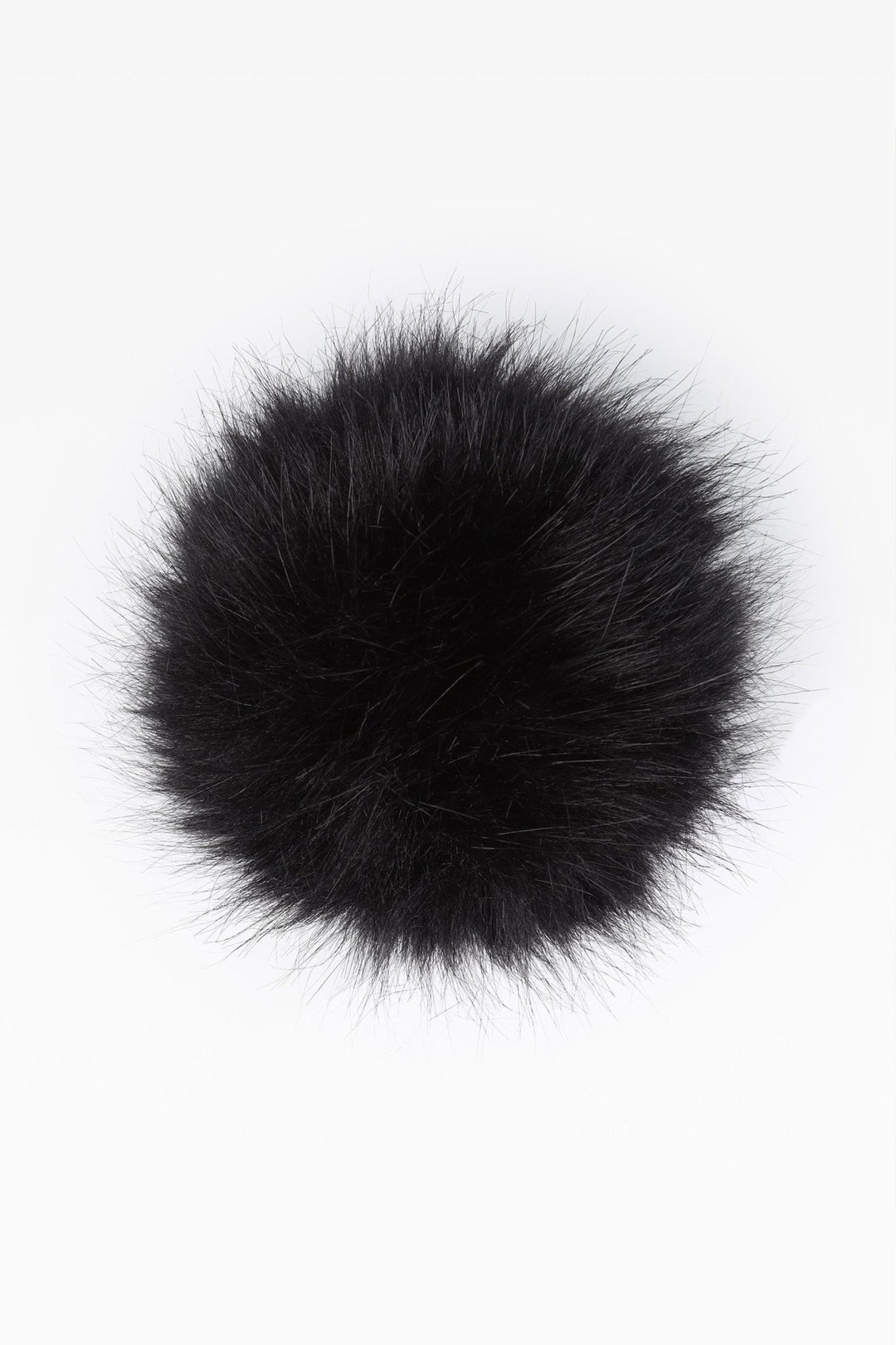 100% Faux Fur Pom Pom Black - Dunedin Cashmere
