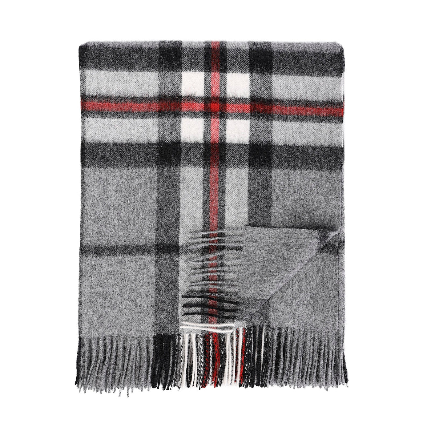 100% Lambswool Blanket Thomson Grey - Dunedin Cashmere