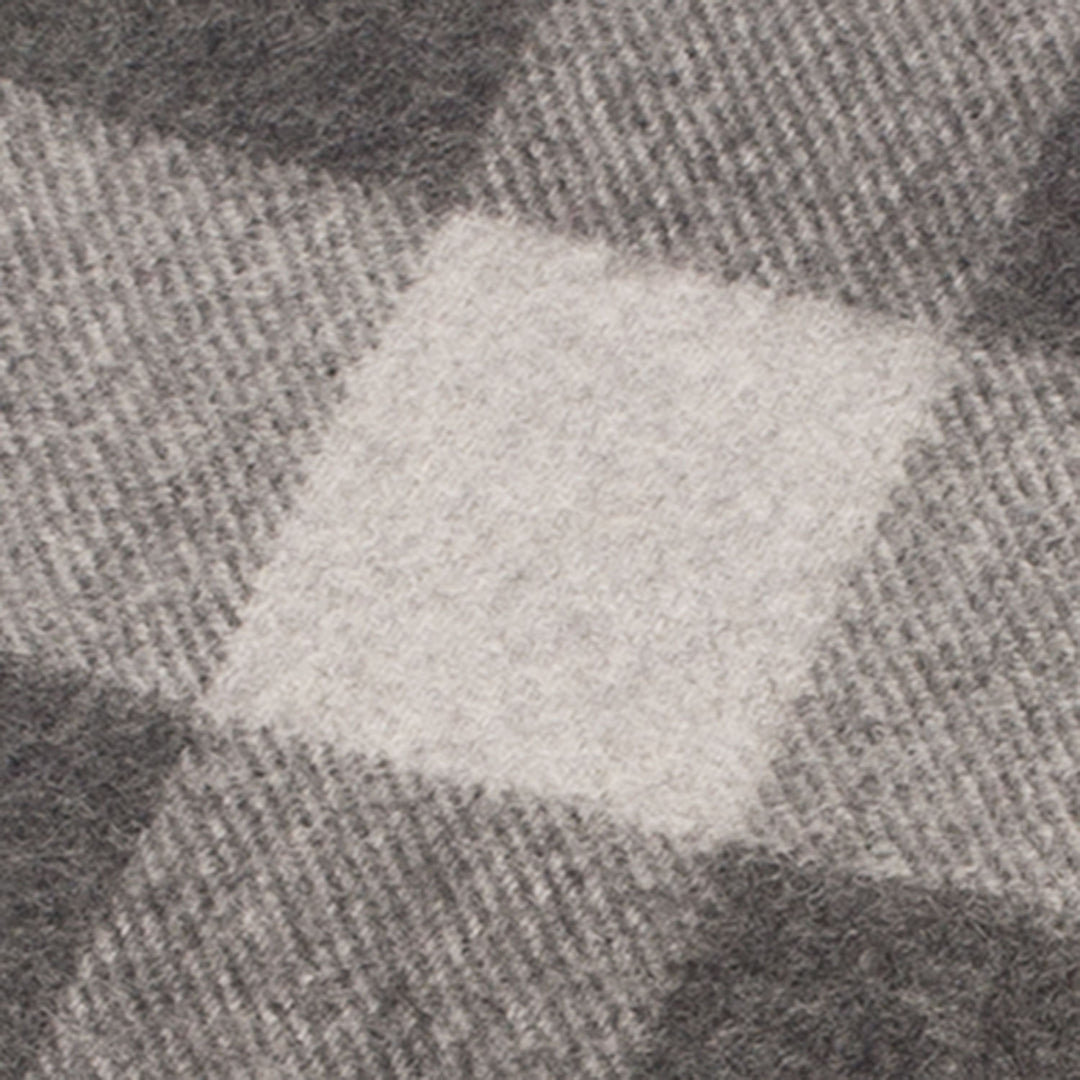 Tartan Weaving Mill 100% Cashmere Scarf  Cubes Shadow