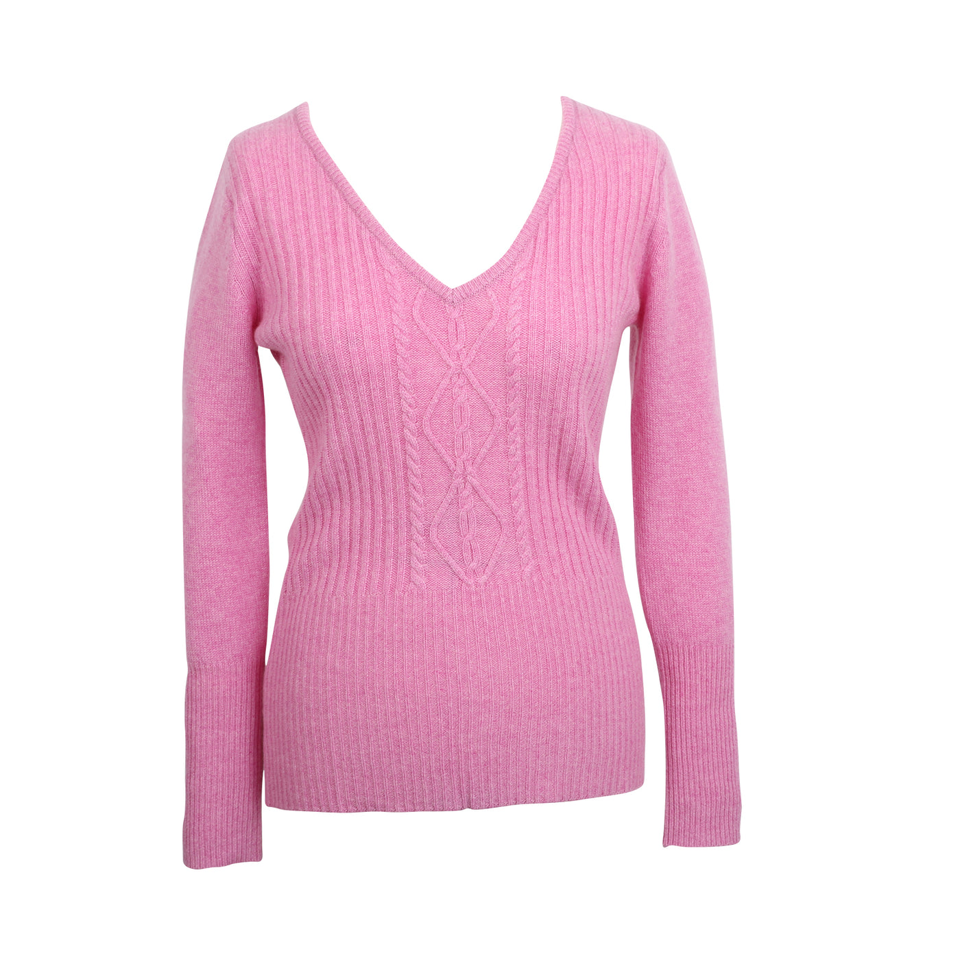 Women's Cashmere Cable Jumper Marl Lilac