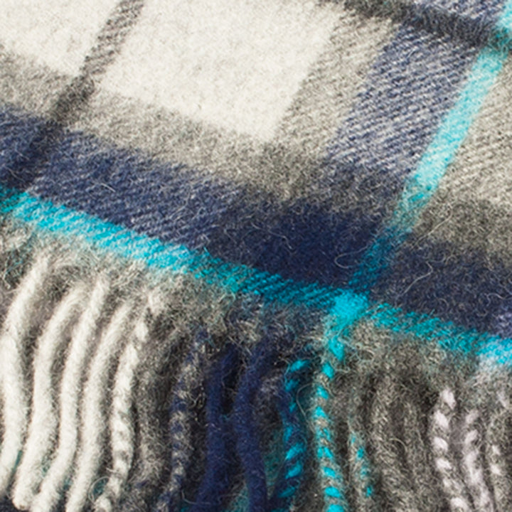 Edinburgh 100% Lambswool Scarf  Tweed Tartan Dover/Grey Check