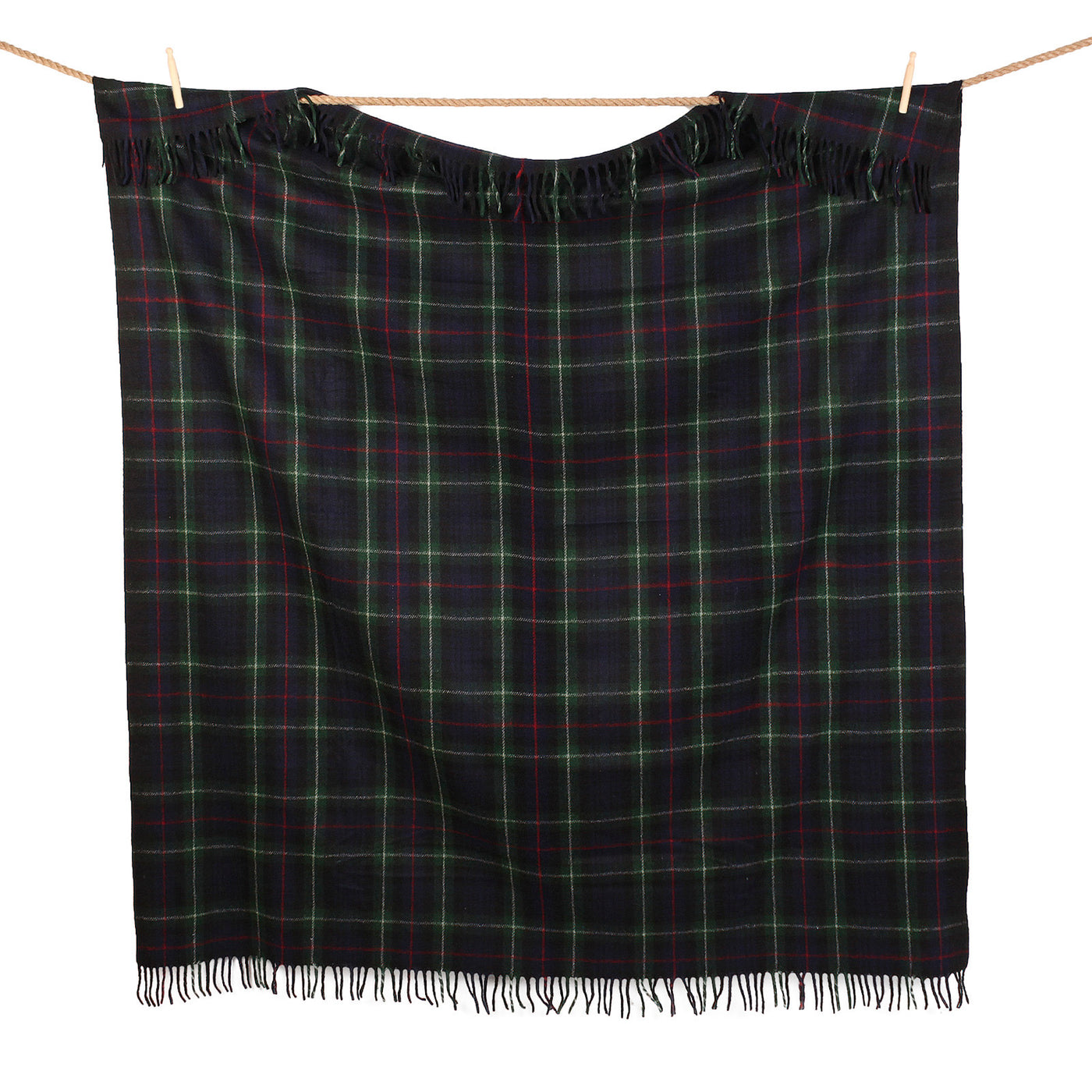 Highland Wool Blend Tartan Blanket / Throw Extra Warm Mackenzie