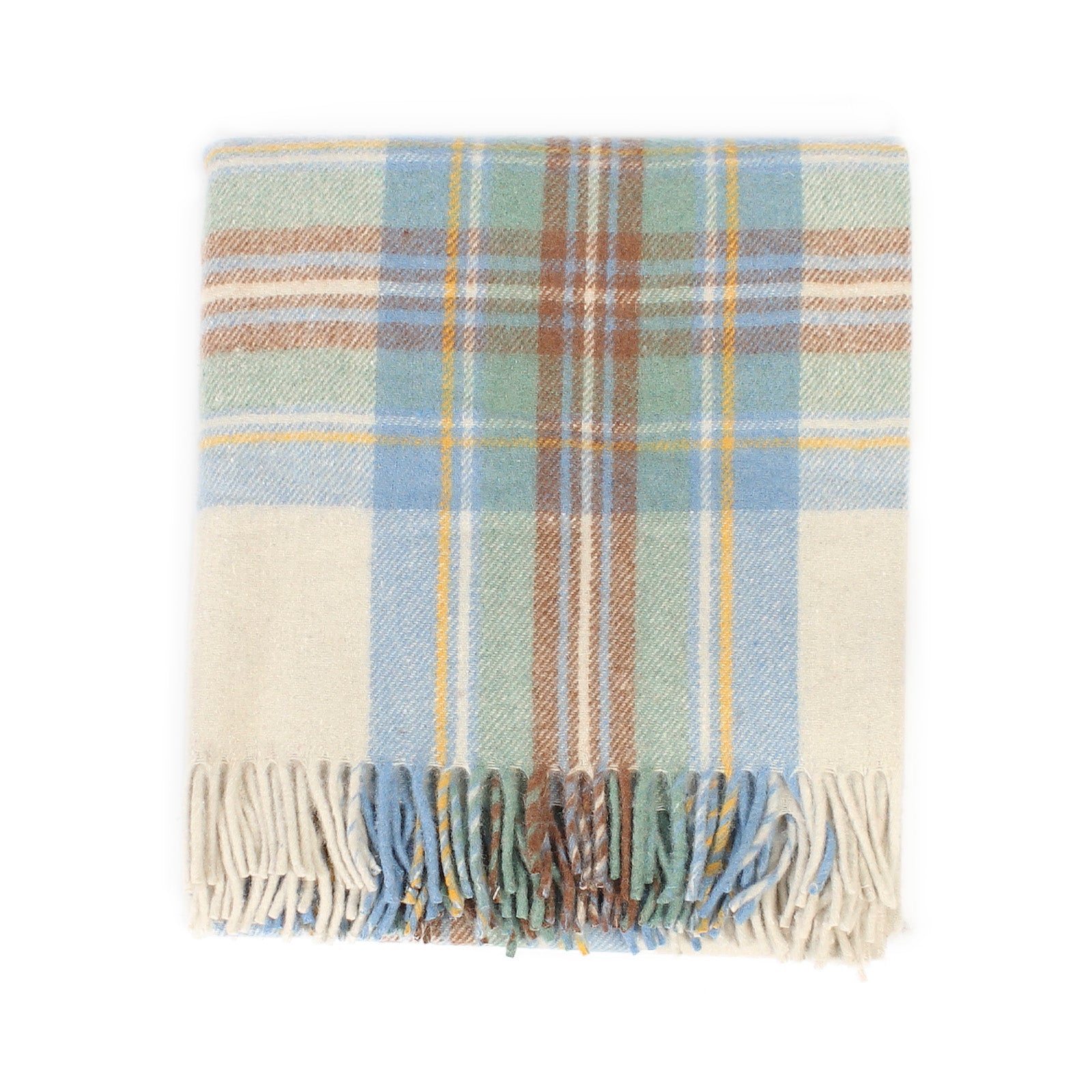Highland Wool Blend Tartan Blanket