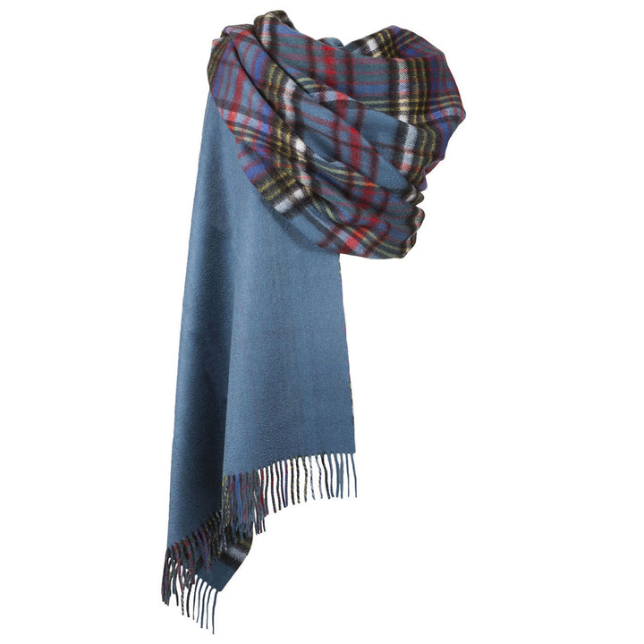 Dunedin Cashmere Double Sided Big Check  Anderson/Blue