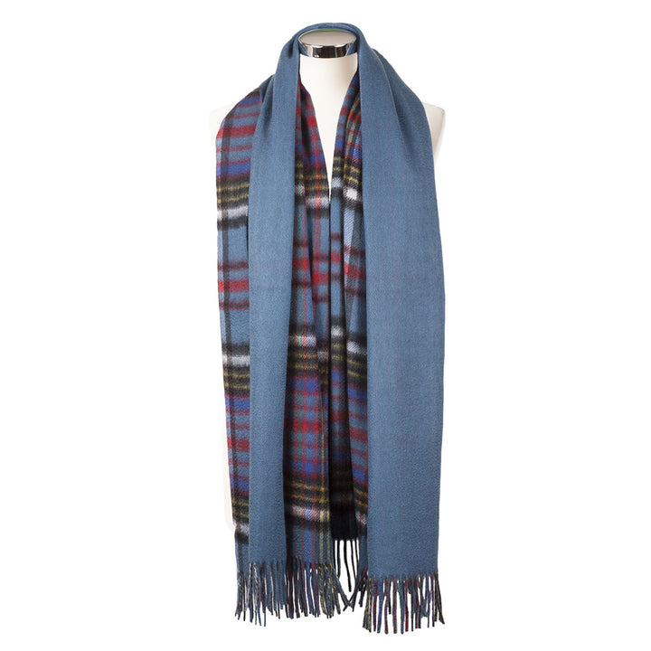 Dunedin Cashmere Double Sided Big Check  Anderson/Blue