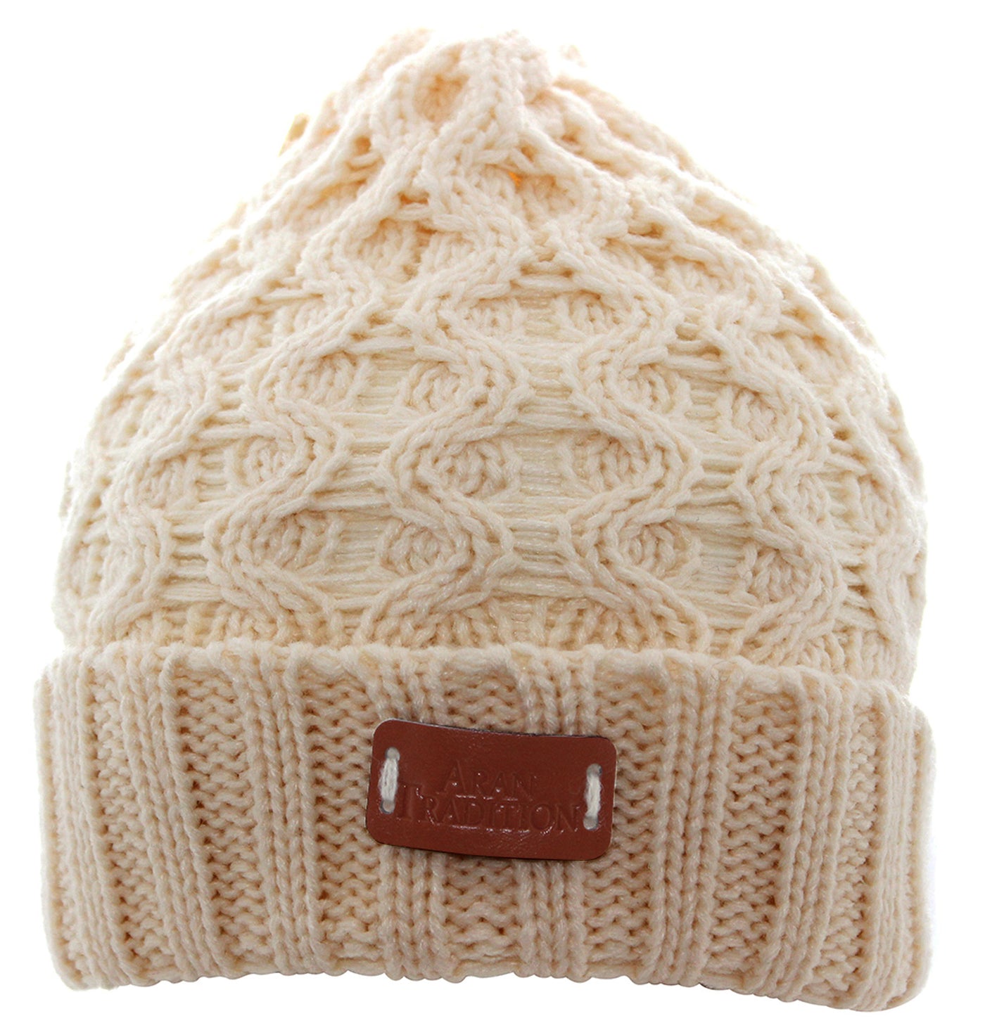 Aran Cable Knit Beanie Hat