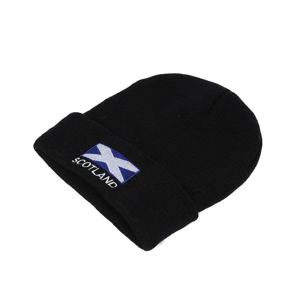 Beanie Hat Scotland Black - Dunedin Cashmere