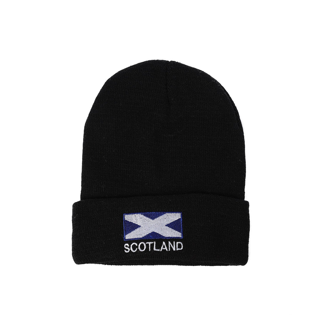 Beanie Hat Scotland Black - Dunedin Cashmere