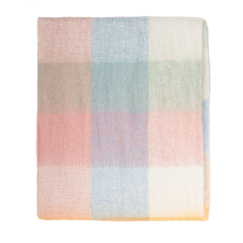 Blanket Scarf Pastel Check - Dunedin Cashmere