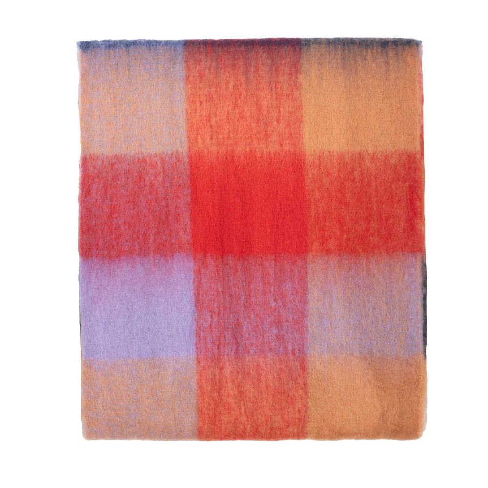 Blanket Scarf Pink Check - Dunedin Cashmere