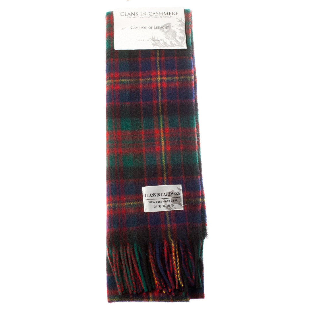 Cashmere Scottish Tartan Clan Scarf Cameron Of Erracht - Dunedin Cashmere