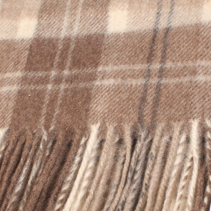 Cashmere Scottish Tartan Scarf Natural Bannockbane - Dunedin Cashmere