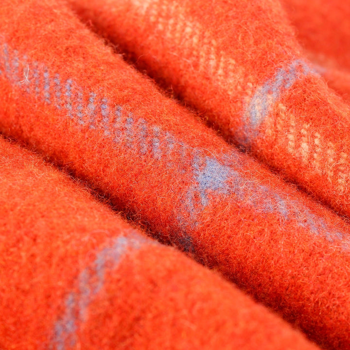 Check Knee Blanket Rust Check - Dunedin Cashmere