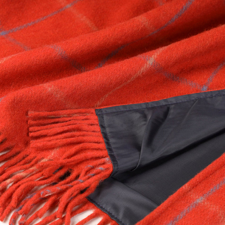 Check Picnic Blanket Rust - Dunedin Cashmere