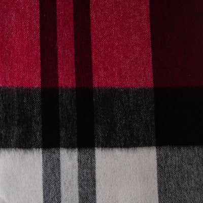 Chequer Cashmere Blend Blanket Exploded Red - Dunedin Cashmere