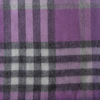 Chequer Cashmere Blend Blanket Heather - Dunedin Cashmere