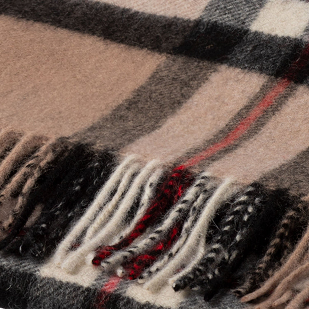 Edinburgh 100% Lambswool Scarf Large Off Centre Thomson Camel - Dunedin Cashmere