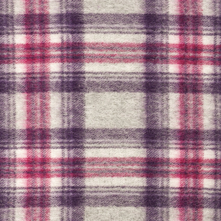 Edinburgh 100% Lambswool Scarf Stewart Purple - Dunedin Cashmere