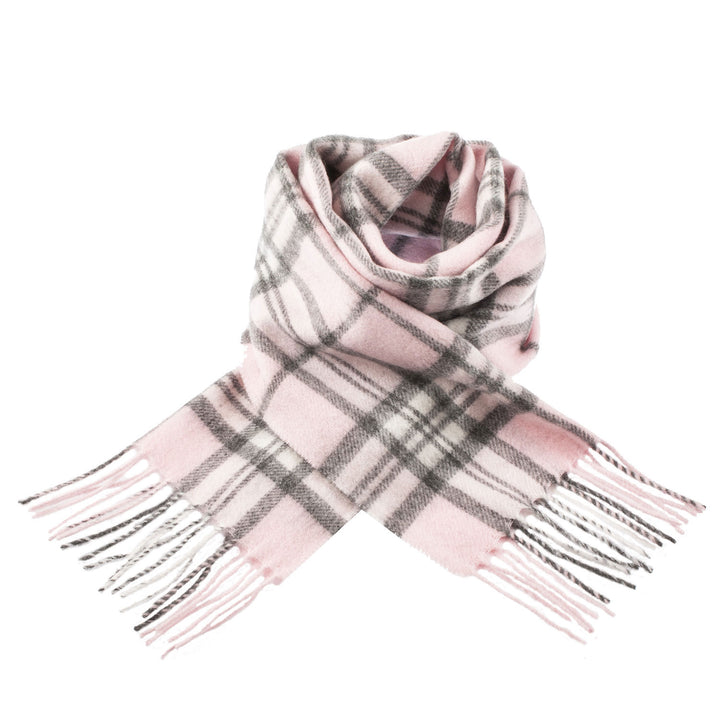 Edinburgh 100% Lambswool Scarf Thomson Pale Pink - Dunedin Cashmere