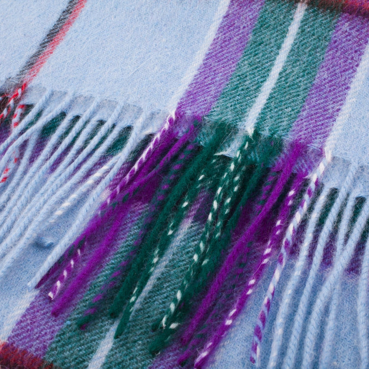 Edinburgh 100% Lambswool Scarf World Peace Tartan - Dunedin Cashmere