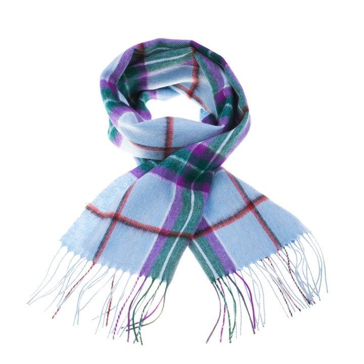 Edinburgh 100% Lambswool Scarf World Peace Tartan - Dunedin Cashmere