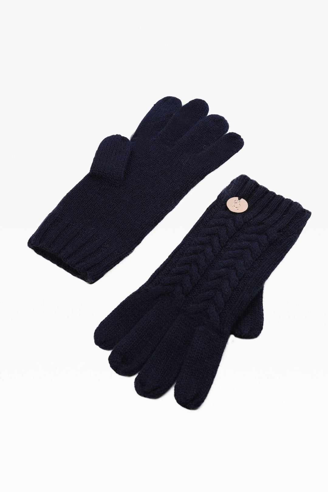 Georgie Cable Rib Gloves - Dunedin Cashmere