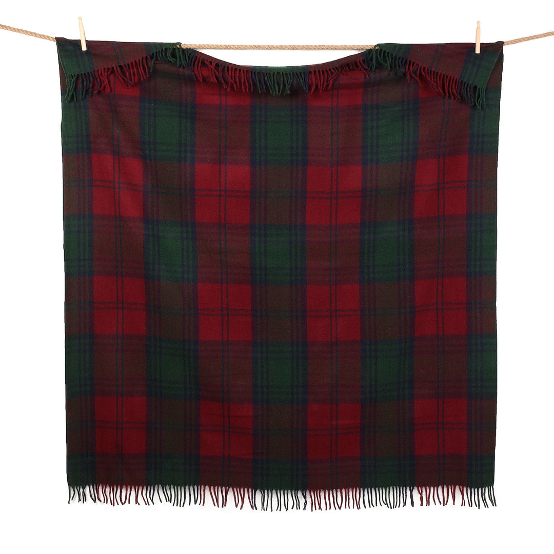 Highland Wool Blend Tartan Blanket / Throw Extra Warm Lindsay - Dunedin Cashmere