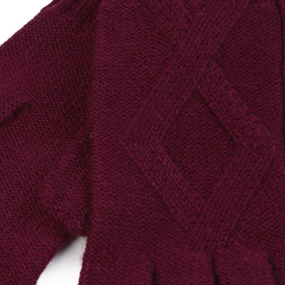 Ladies Racking Rib Detail Glove Eminence - Dunedin Cashmere