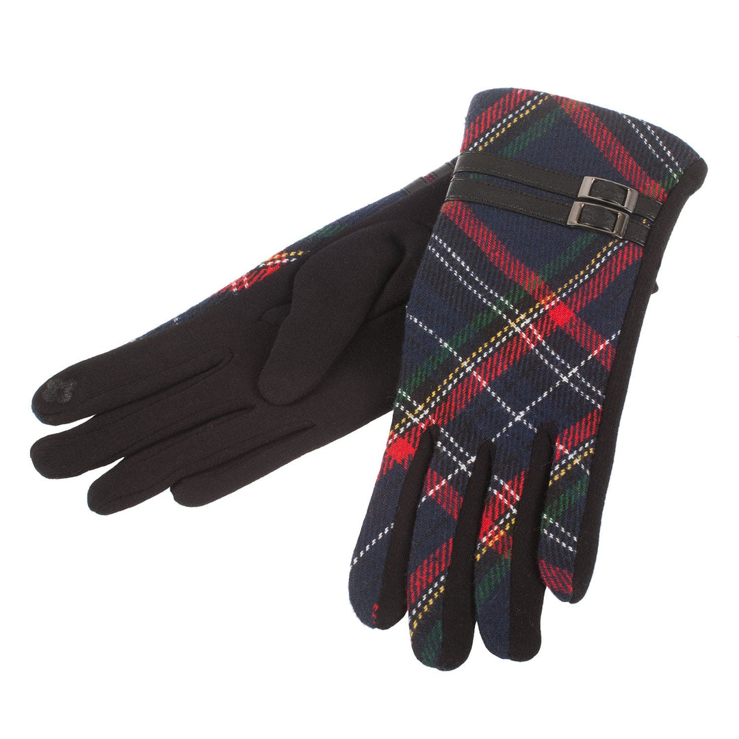 Ladies Tartan Buckle Gloves - Dunedin Cashmere