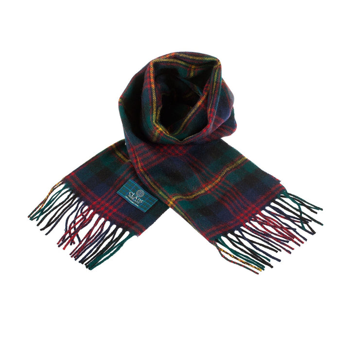 Lambswool Scottish Tartan Clan Scarf Maclennan - Dunedin Cashmere