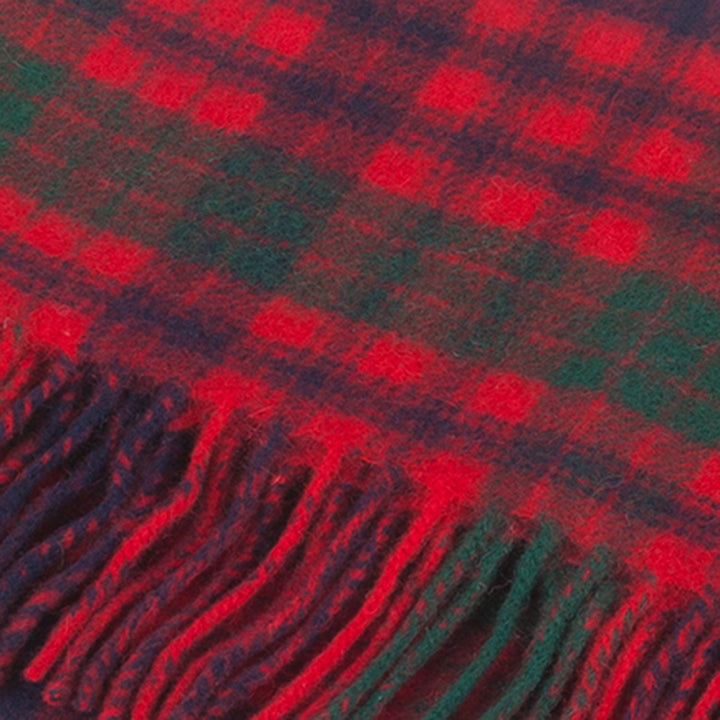 Lambswool Scottish Tartan Clan Scarf Ross Red - Dunedin Cashmere