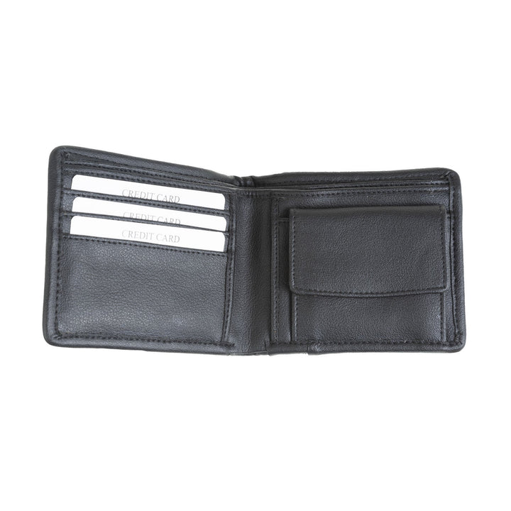 Mens Ht Vegan Leather Wallet Lovat Check / Black - Dunedin Cashmere