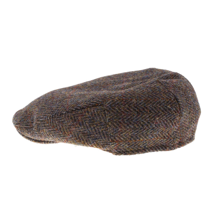 Men's Tweed Stornoway Y02 Flat Cap 2013 Brown Check - Dunedin Cashmere