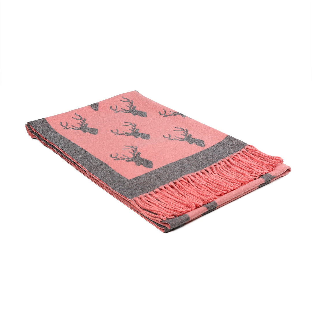 Scarf With Tassels Stag Pink - Dunedin Cashmere