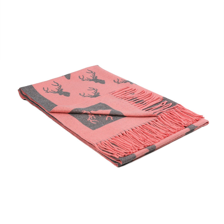 Scarf With Tassels Stag Pink - Dunedin Cashmere