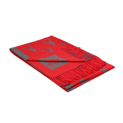 Scarf With Tassels Stag Red - Dunedin Cashmere