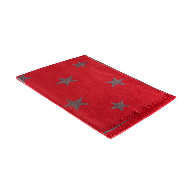 Super Soft Star Scarf Red - Dunedin Cashmere