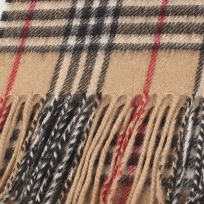 Tartan Weaving Mill 100% Cashmere Scarf Warm Camel Thomson - Dunedin Cashmere